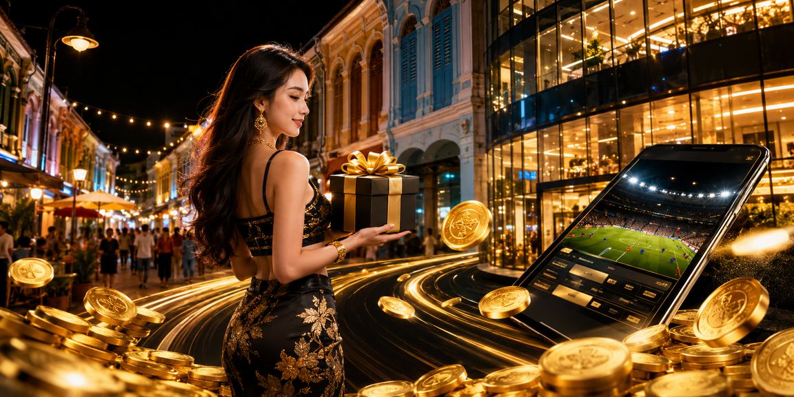 Pengguna mengakses platform pertaruhan bola sepak melalui telefon pintar di Pulau Pinang